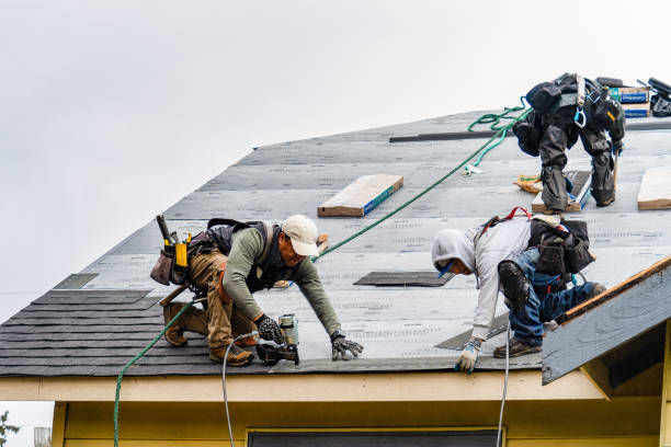 Professional Storm Damage Roof Repair technician working in Clinton, IN